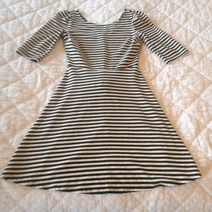 Black and White Striped Dress